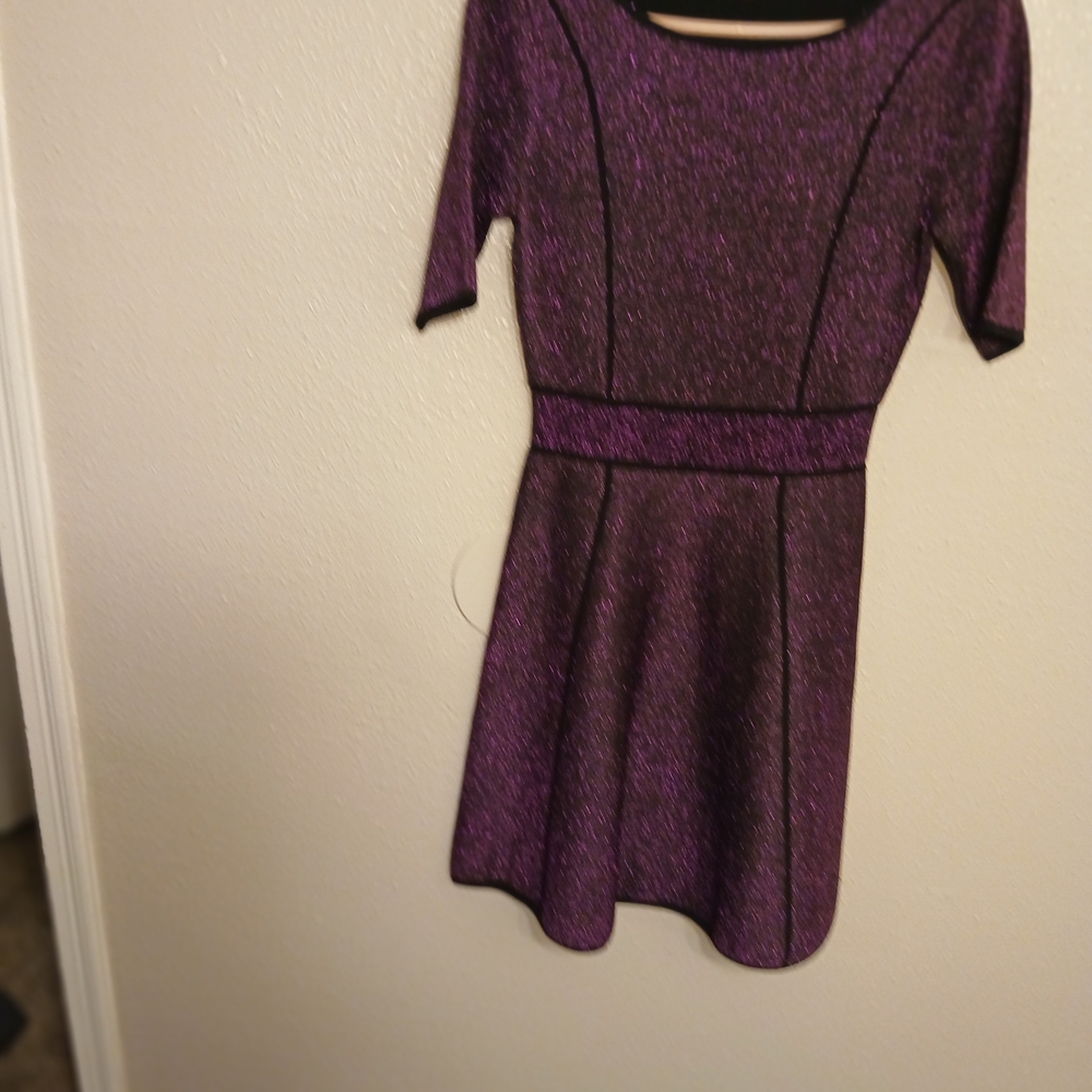 Catherine Malandrino Shimmering Purple Mini Dress
